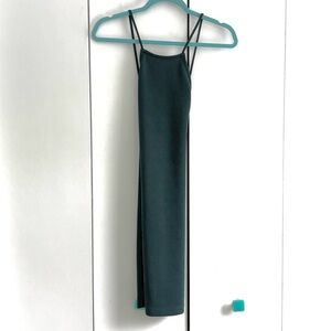 Forever 21Emerald Dark Green Bodycon Criss Cross Mini Dress Size Small